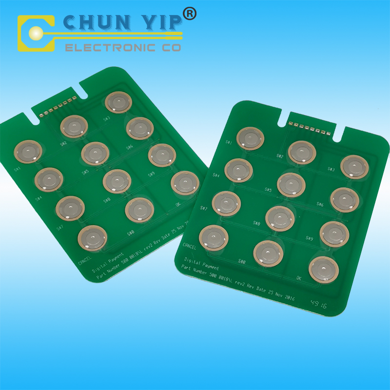 pcb组合金属弹片薄膜开关